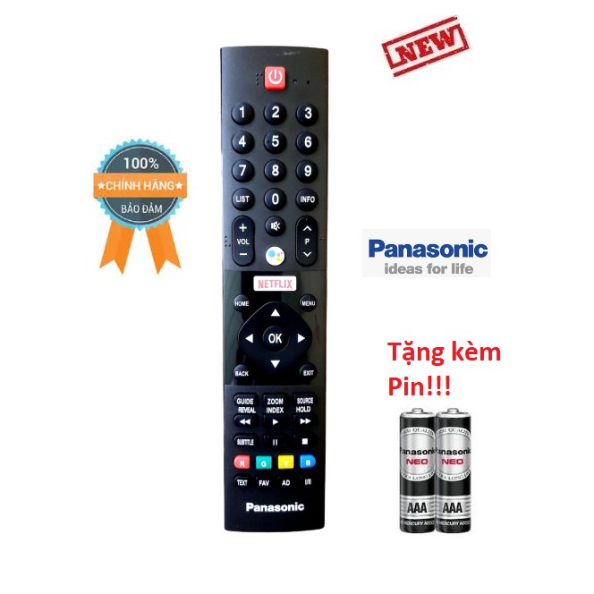 Điều khiển tivi Panasonic giọng nói- Hàng mới chính hãng 100% Tặng kèm Pin