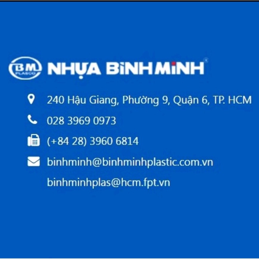 Co Bình Minh PVC ống phí 21 - 27 - 34 - 42 - 49 chính hãng