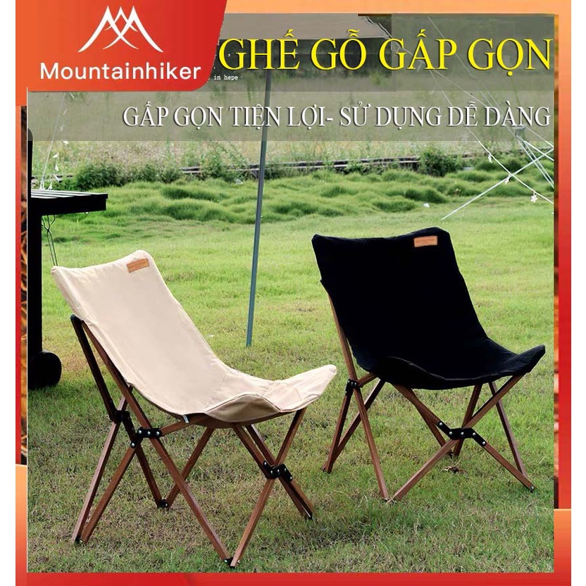 GHẾ GẤP GỌN DU LỊCH Mountainhiker , CẮM TRẠI, DÃ NGOẠI, CÂU CÁ NGOÀI TRỜI GẤP GỌN THƯ GIÃN - GHẾ CÓ TỰA LƯNG