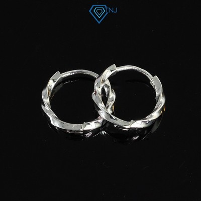 Khuyên tai bạc nam dạng xoắn cá tính BTA0041 - Trang sức TNJ