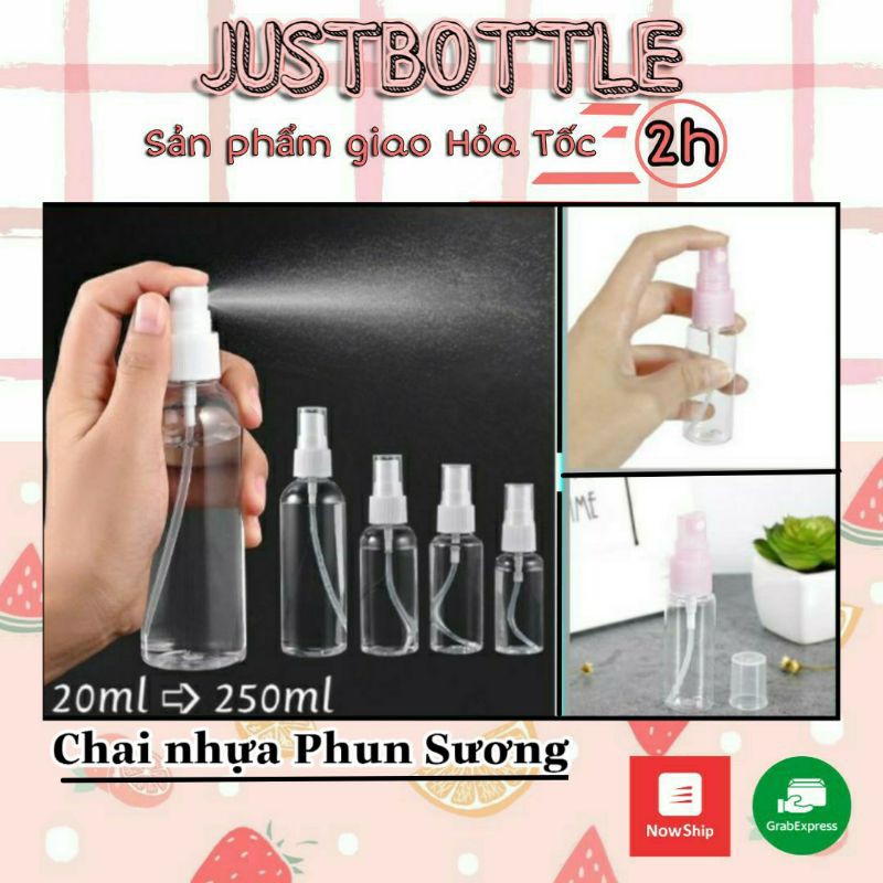 CHAI XỊT PHUN SƯƠNG 20ml 30ml 50ml 100ml 150ml 200ml 250ml 300ml 🍀 VỎ CHAI NHỰA PET LỌ CHIẾT MỸ PHẨM dạng xịt