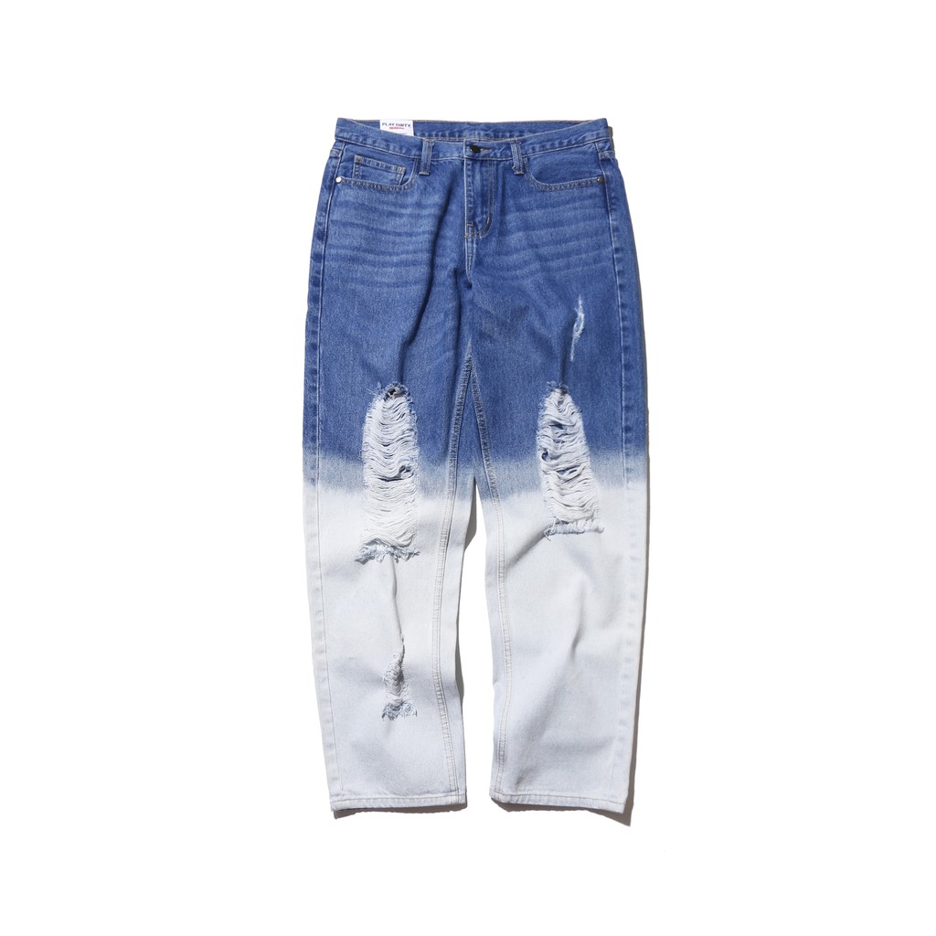 Quần jeans dài SHADE OF BLUE kiểu dáng unisex - PLAY DIRTY STREETWEAR