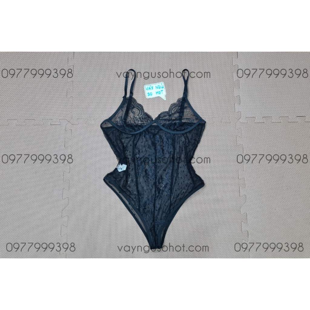 ( ảnh thật tự chụp ) bodysuit ren hoa đen lưng chấm bi sexy | BigBuy360 - bigbuy360.vn