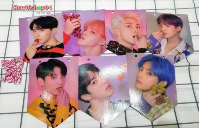 Set cờ và dây treo tường BTS, GOT7, TWICE, X1, BLACKPINK