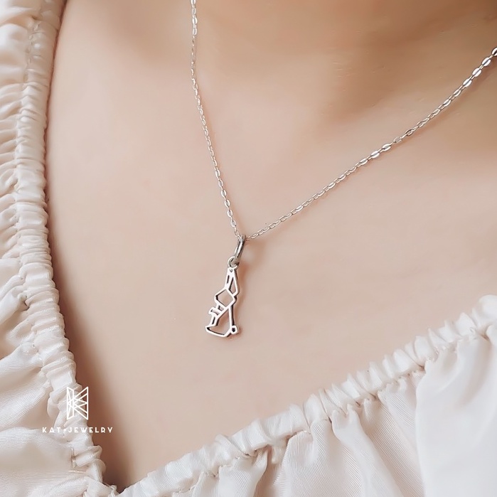 Mặt Dây Chuyền Bạc 925- Hình Thỏ Geometric Độc Lạ-KaT Jewelry