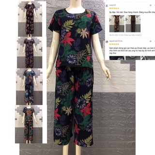 Đồ Bộ ống Rộng trung niên tole (Nhung) cao cấp mát bigsize 40-80kg