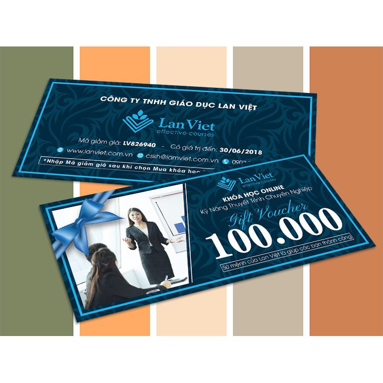 GIFT VOUCHER GIÁ RẺ - KÍCH THƯỚC 5 X18 cm - DÀNH CHO SPA/ THẨM MỸ/ NAIL/ SHOP/...