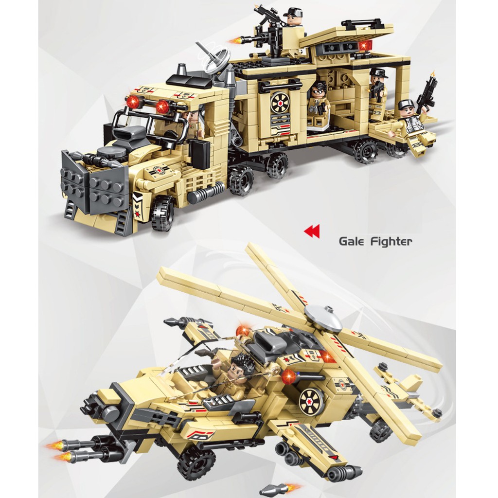 [823 CHI TIẾT] ĐỒ CHƠI XẾP HÌNH LEGO OTO SWAT, LEGO Cảnh Sát, LEGO ROBOT, LEGO TRỰC THĂNG