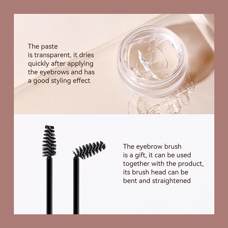 1 Bộ Gel Định Hình Lông Mày 3D / Xà Phòng Lông Mày Chống Nước Chống Nhòe Lâu Trôi Kèm Cọ / Xà Phòng Tạo Kiểu Lông Mày Tự Nhiên