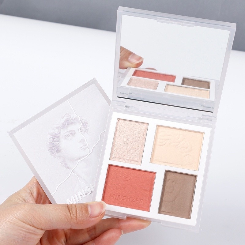 Bảng Phấn Tạo Khối 4 Màu Che Phủ Lỗ Chân Lông Và Làm Sáng Da Đa Năng