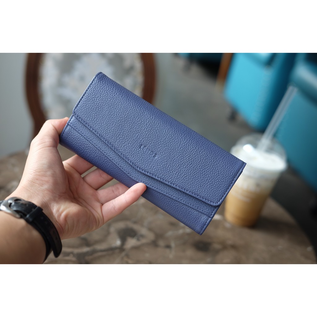 CERA WALLET  - Ví nữ 3 gấp da thật dáng dài HP71.LÉMOS