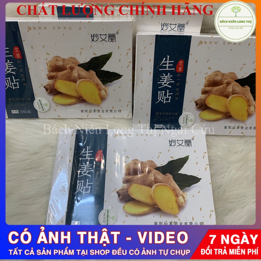 Miếng dán giảm đau cổ vai gáy đầu gối gừng, ngải cứu