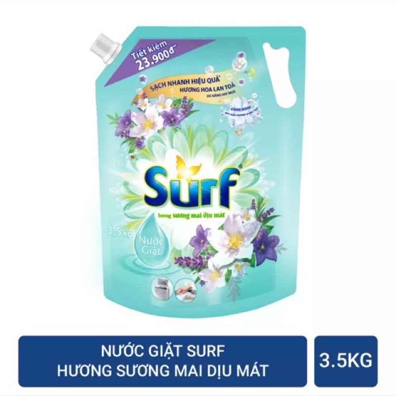 NƯỚC GIẶT SURT 3,3KG HƯƠNG HOA MỚI hàng mới giá mới