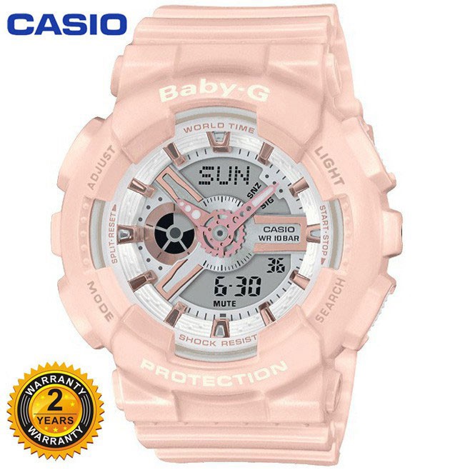 CASIO Đồng hồ thể thao nữ Gshock Ga110 Baby-G BA110 màu đen