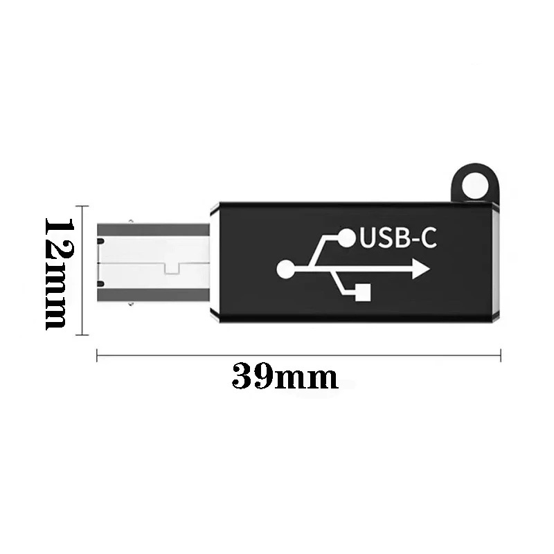 New Anti-lost Data Transfer MIDI Converter, Portable Metal USB Type C Connector, USB-C Female To USB B Male Adapter for Printer Electric Piano Drum Organ
