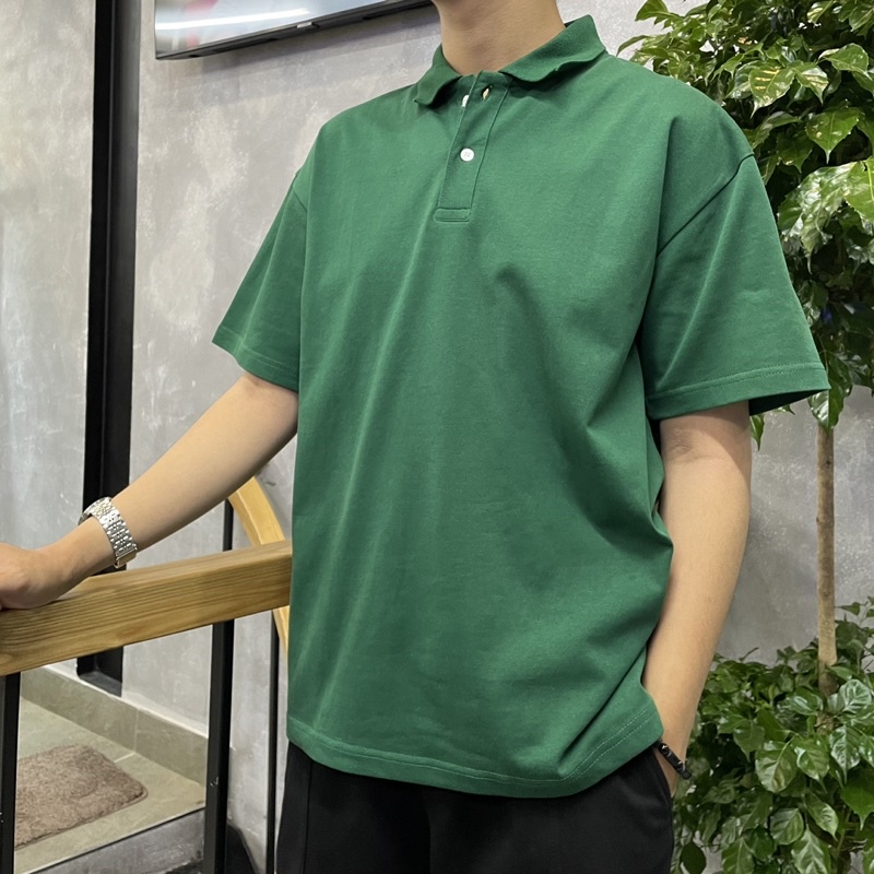 Áo Polo Peaceout Studios Basic Trơn có Tag sau lưng