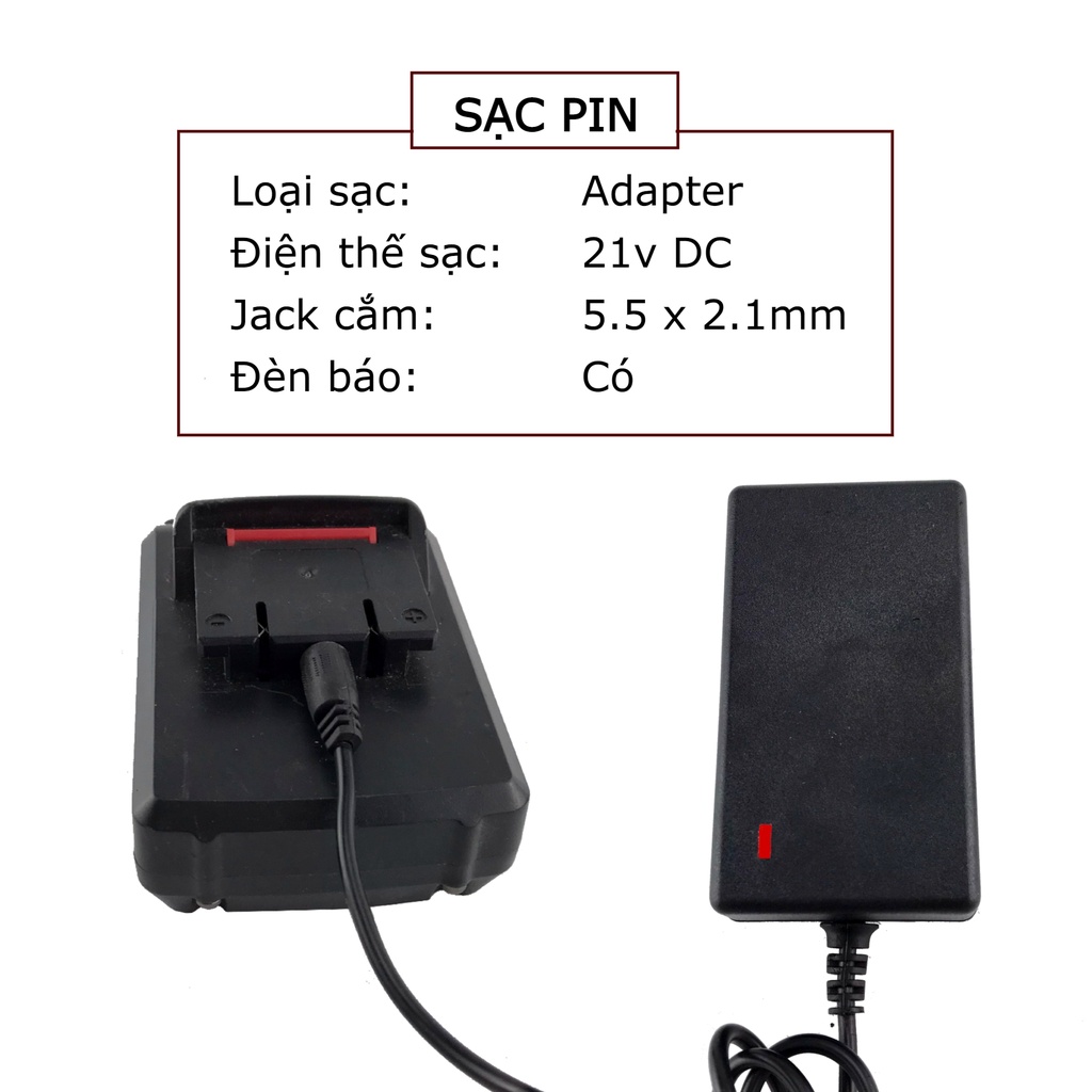 Pin máy khoan 21v 5s dùng cho máy khoan pin bắt vít 2 chân Makita Bosch 21v 24v 26v 36v