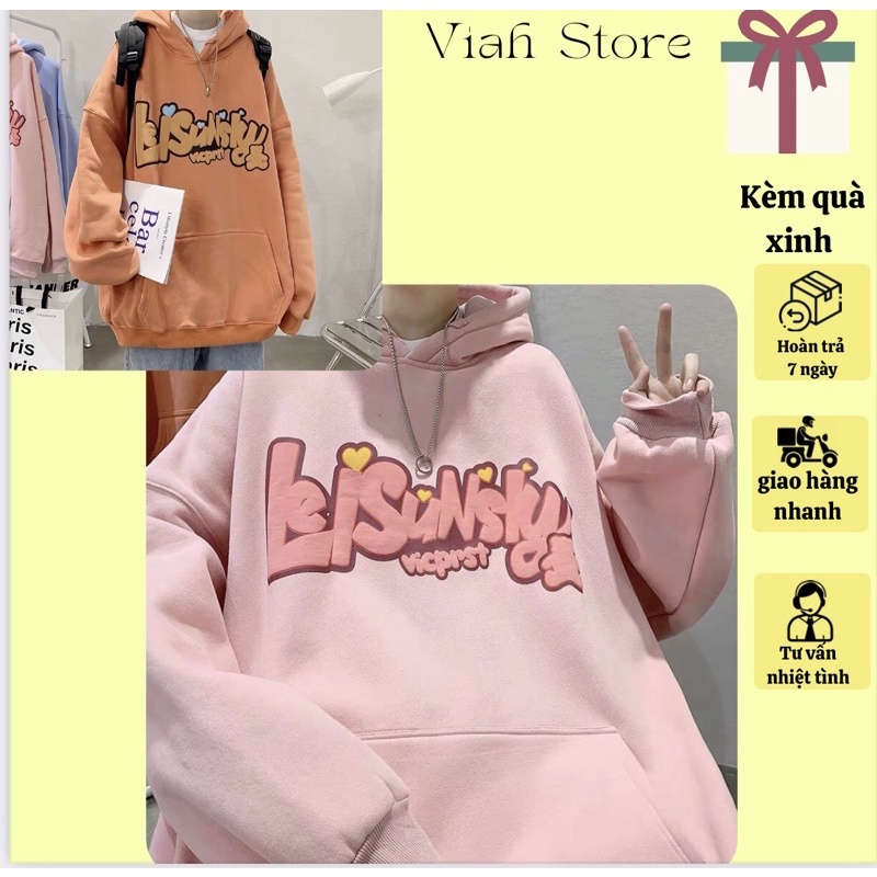 Áo hoodie in hình vải nỉ bông unisex cực xinh | BigBuy360 - bigbuy360.vn