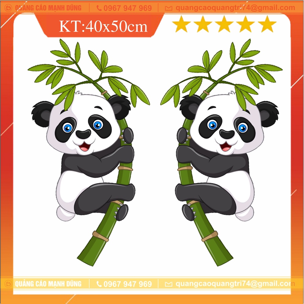 Tem Dán Xe Tải🐷𝑭𝑹𝑬𝑬𝑺𝑯𝑰𝑷🐷Gấu trúc Panda 🐷đủ các màu-phản quang