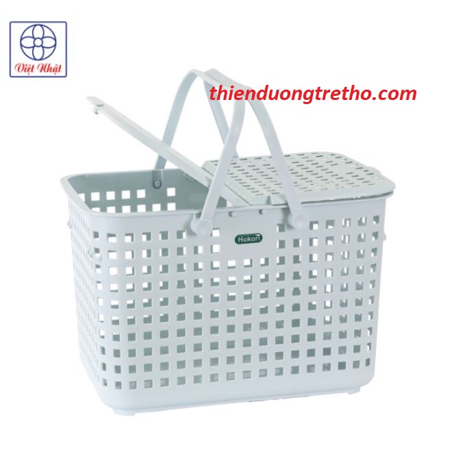 Làn Đi Sinh Đựng Đồ Đi Sinh Có Nắp Nhựa HOKORI- Giỏ Đựng Quần Áo