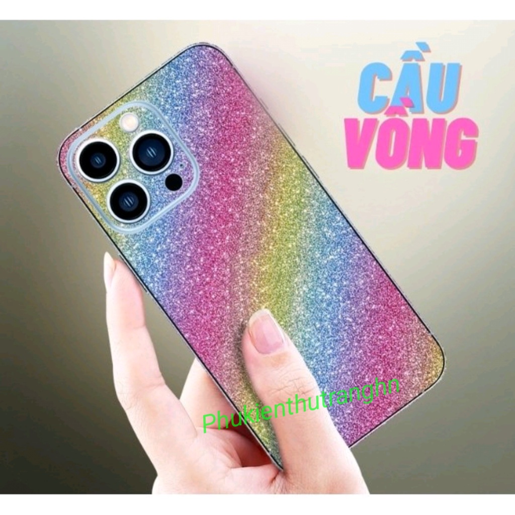 Miếng dán mặt lưng kim tuyến nhiều màu Samsung A52 A52S A72 A71 A51 S20 FE S21 FE S22 S22 PLUS S22 Ultra M51 M52 A90 5G