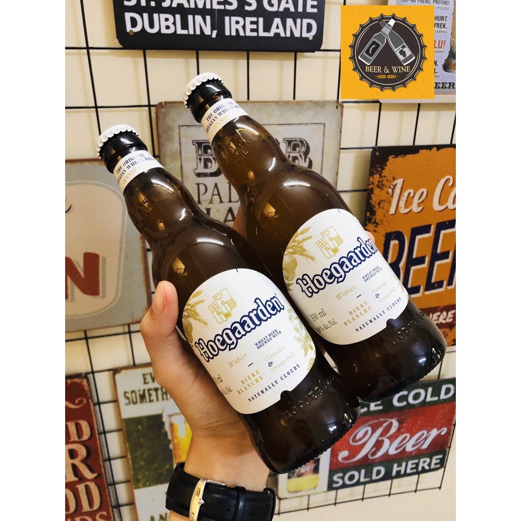 Bia Hoegaarden 4,9 % - Liên doanh Bỉ - Chai 330ml/ thùng 24 chai