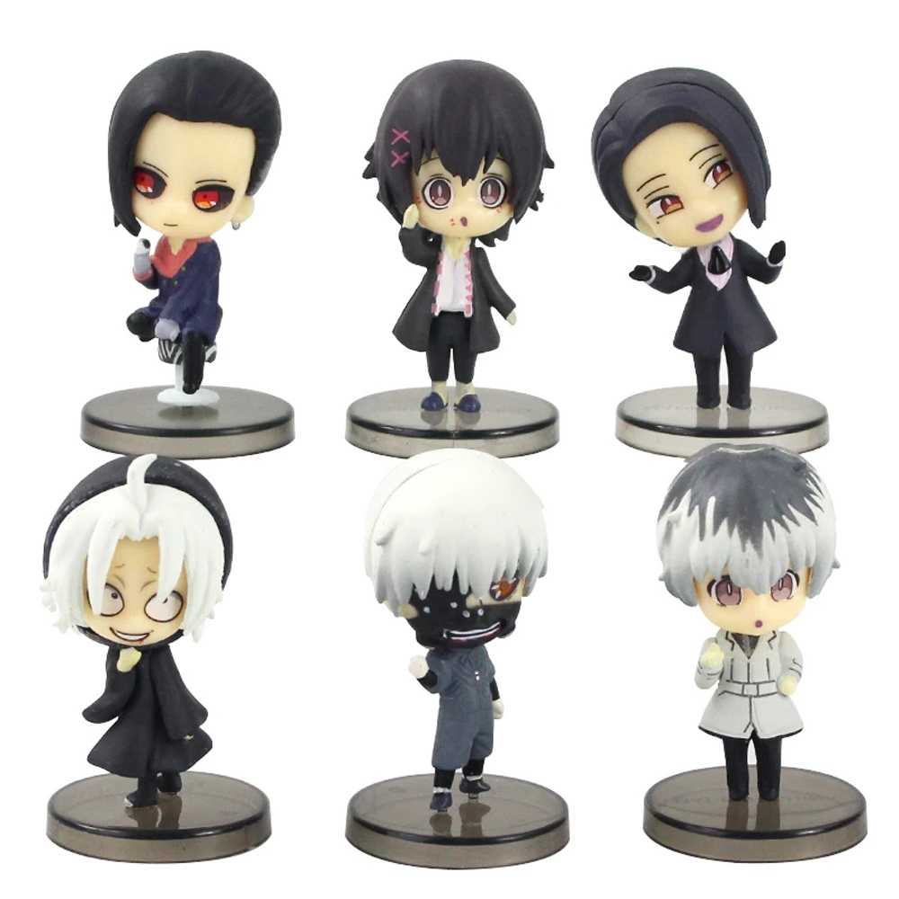 Set 6 Mô Hình Đồ Chơi Nhân Vật Trong Phim Hoạt Hình &quot;Tokyo Ghoul&quot;