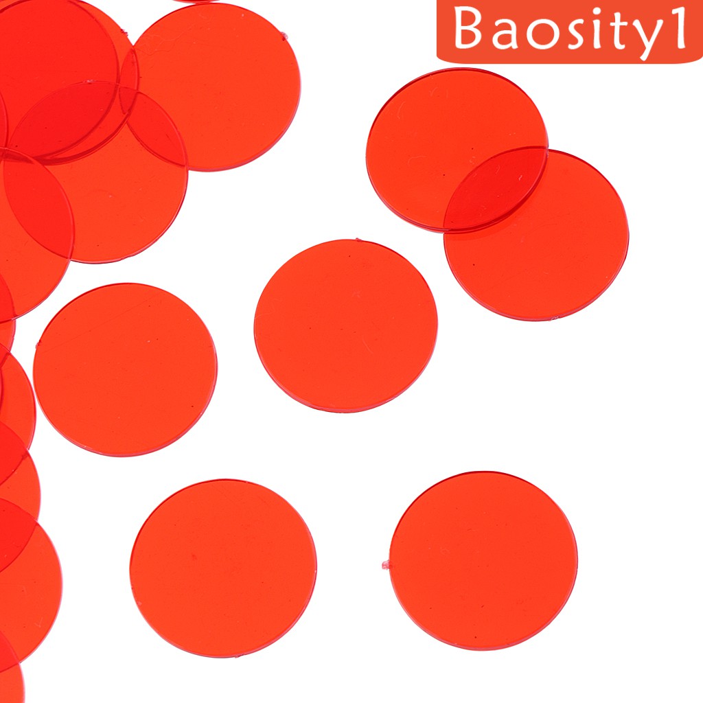 [Baosity1] Gói 100 Khoai Tây Chiên Bingo (Nhiều Màu) 1.5cm Đánh Dấu Trong Mờ Cho Bingo, Đếm Và Trò Chơi Tokens, Chip Cho Bingo