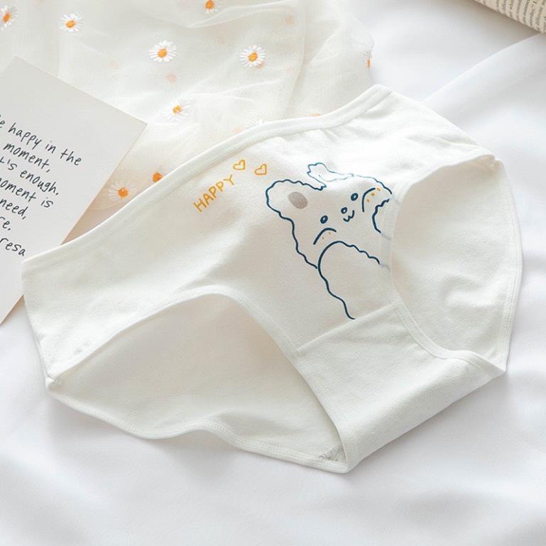 [Giá sỉ] Quần Lót Nữ Cotton Co Gĩan In Hoạ Tiết Thỏ Vàng Cute 898