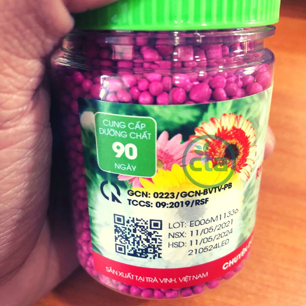 Phân tan châm RYNAN - Khối lượng 100gr hũ nhỏ tiên dụng chuyên cho các loại cây kiểng có hoa