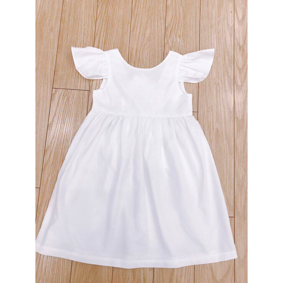 Váy Zara trắng bé gái