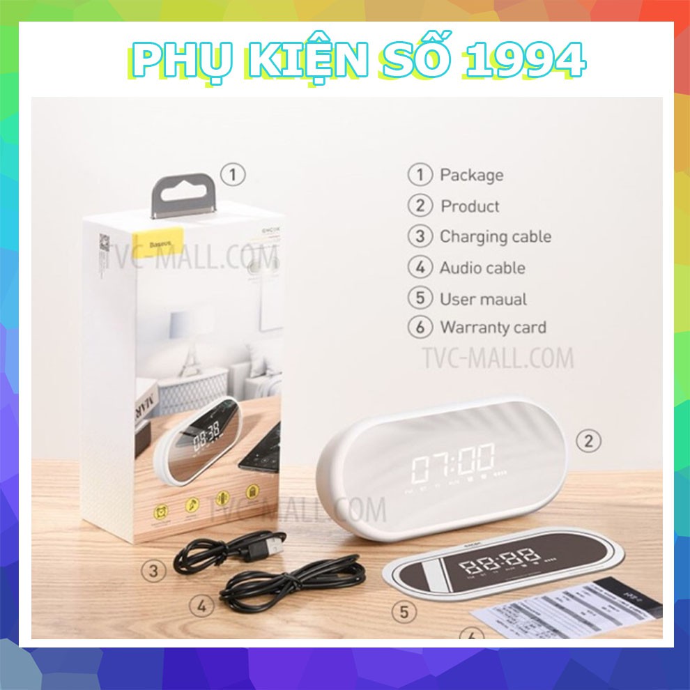 Loa Bluetooth Baseus Không Dây ( kèm đồng hồ báo thức )