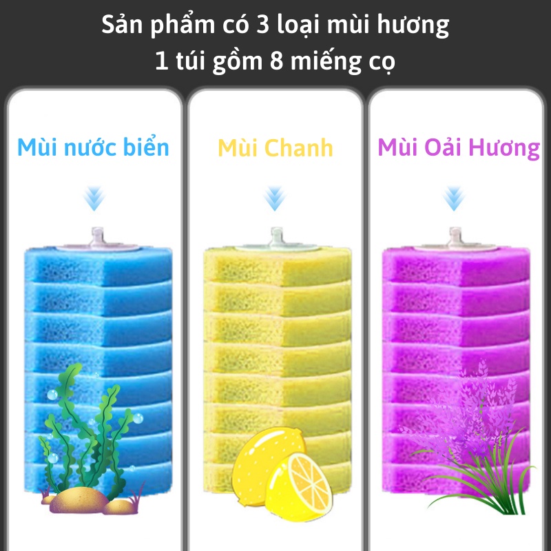 Chổi cọ nhà vệ sinh FUHO, lau chùi bồn cầu thông minh tiện dụng, dán tường đổi trả miễn phí