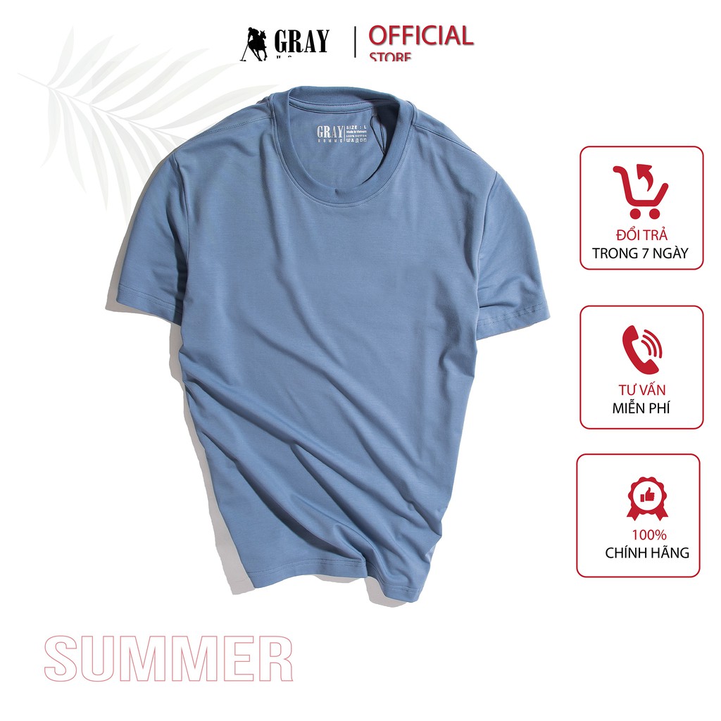 Áo thun nam cổ tròn vải Cotton xuất xịn,chuẩn form,trẻ trung, năng động - GRAYHOMME TSG010 | BigBuy360 - bigbuy360.vn