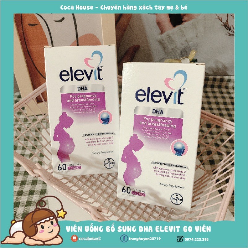 DHA VÀ PROBIOTICS ELEVIT CHO BÀ BẦU✅Hàng chính hãng, đủ bill✅ giảm táo bón, phát triển não bộ