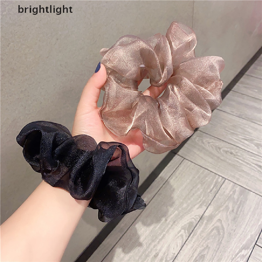 Dây Cột Tóc Co Giãn Bằng Vải Organza Có Giá Đỡ Cho Nữ (Hàng Có Sẵn)