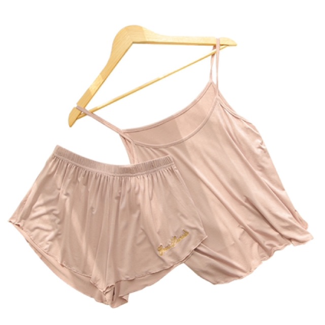 Bộ ngủ hè 100% cotton mát lạnh bộ mặc nhà co dãn màu trơn
