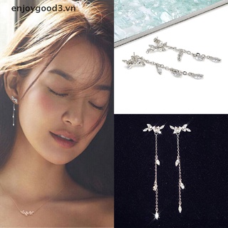 //Enjoy shopping // Fashion Women Long Korean Style Tassel Leaves Ear Stud Drop Dangle Hook Earrings .