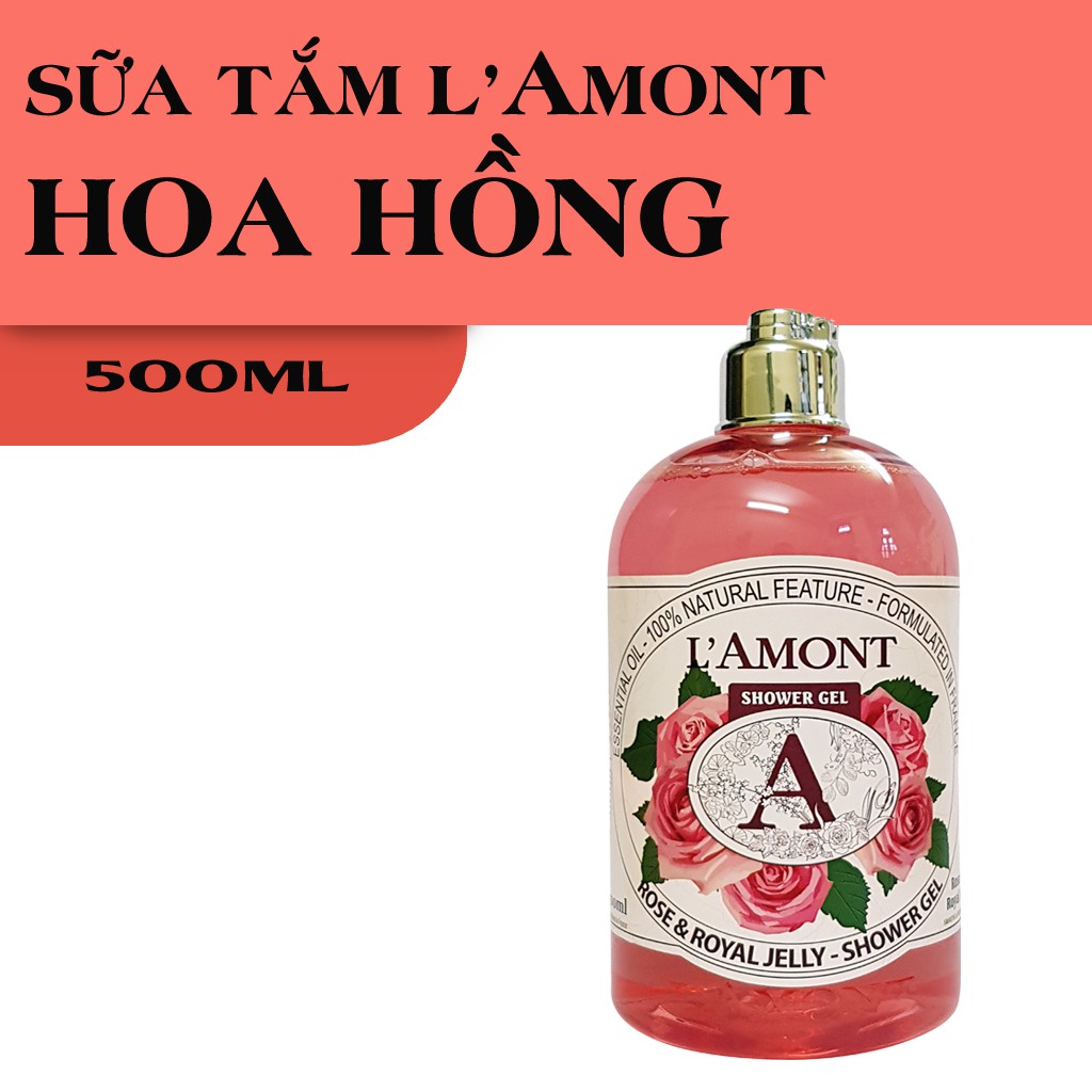[Mã LTP50 giảm 50000 đơn 150000] Sữa Tắm LAmont En Provence Rose & Honey Shower Gel Hương Hoa Hồng Chai 500ml
