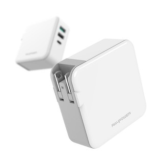 Sạc tường ravpower pc082, pd65w, usb-c, qc3.0, eu plug