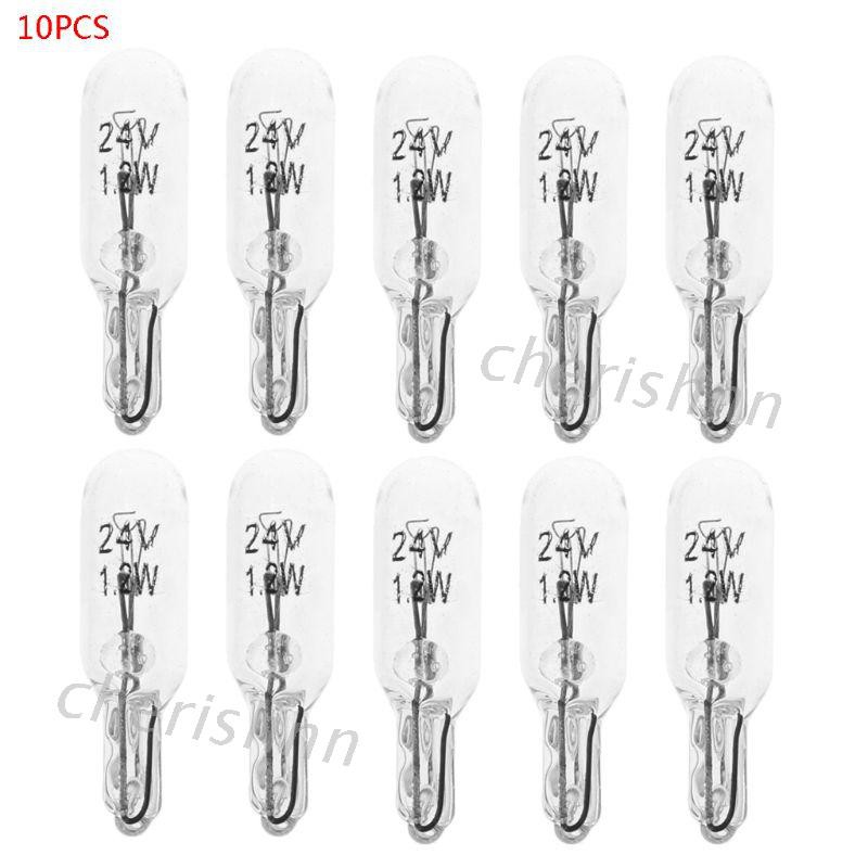 Set 10 Bóng Đèn Halogen T5 W5W 1.2w 194 501 Chuyên Dụng Cho Xe Hơi