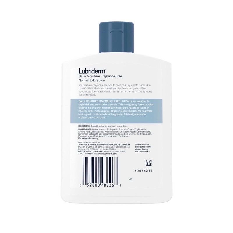 Sữa Dưỡng Thể Lubriderm Daily Moisture Lotion hàng nhập Mỹ 177ml