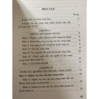 Sách-Luật Cán Bộ, Công Chức (Hiện Hành) (Sửa Đổi, Bổ Sung Năm 2019)