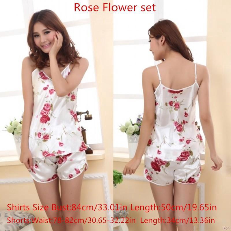 Bộ đồ ngủ Pijama ngắn tay cổ chữ V họa tiết hoạt hình thời trang nữ dễ thương