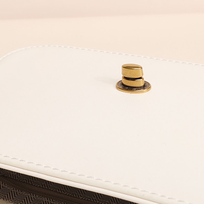 Túi Đeo Vai Một Bên Vai Có Khóa Hình Quạt Phong Cách niche Cổ Điển Dành Cho Bạn Nữ