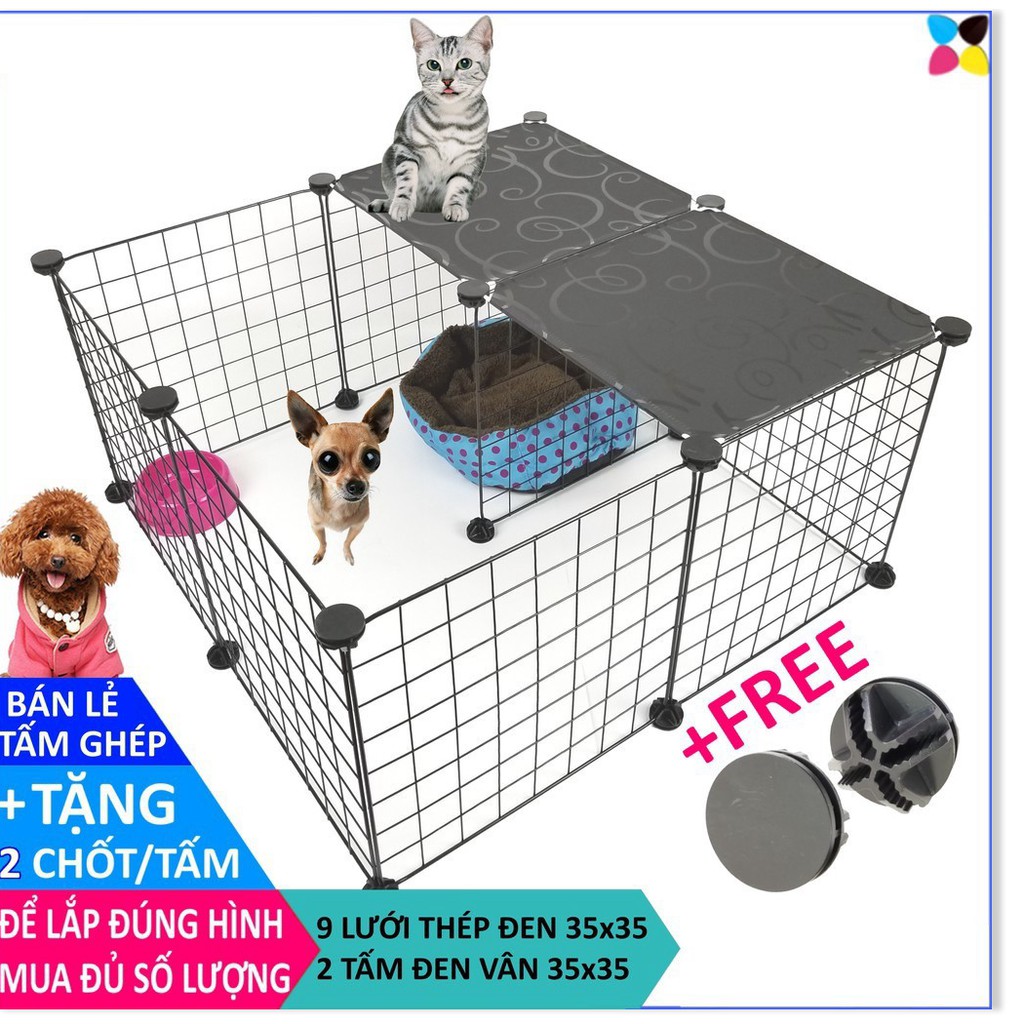 LN HP- Miếng ghép vạn năng 35x35cm - lắp ghép chuồng mèo, quây chó, làm kệ trang trí