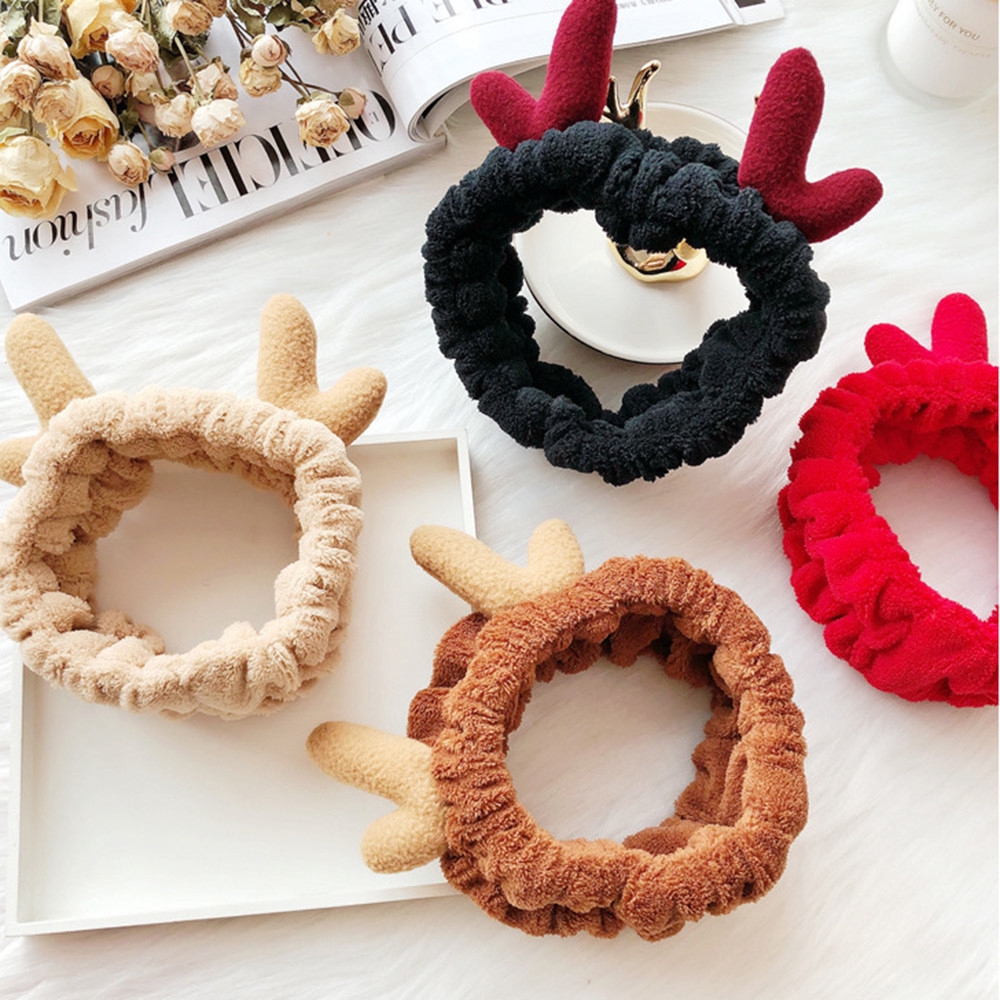 Cute And Simple Plush Reindeer Horn Turban