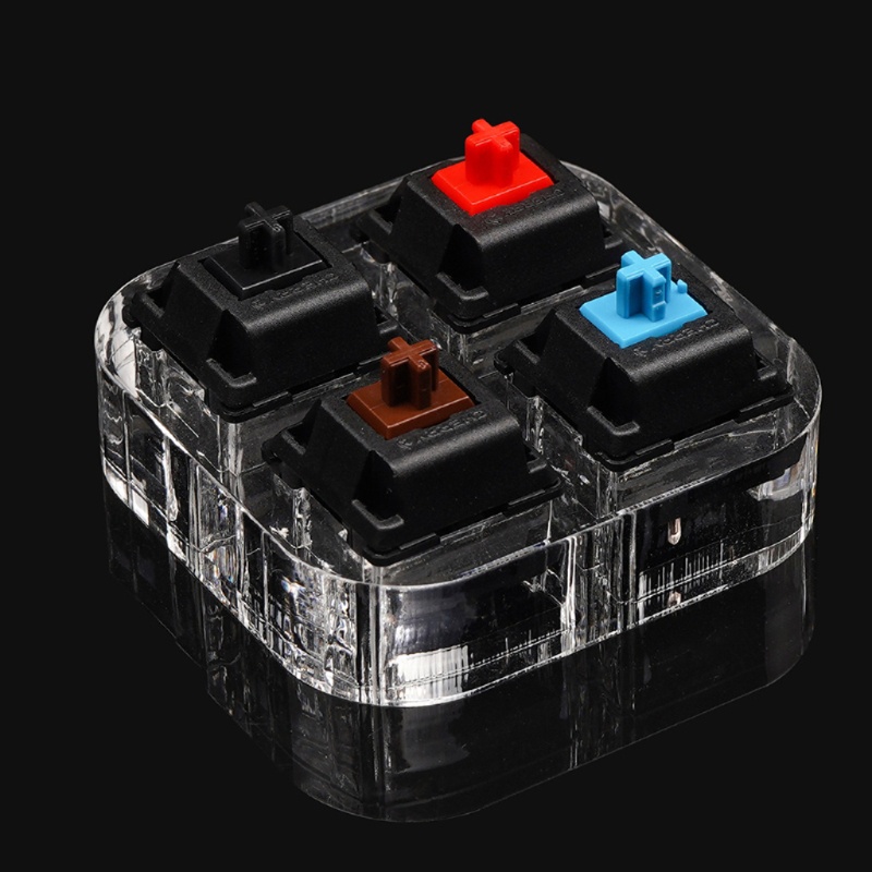 Đế Trưng Bày Công Tắc Cherry MX 4 / 6 / 9 Lỗ Bằng Acrylic Trong Suốt