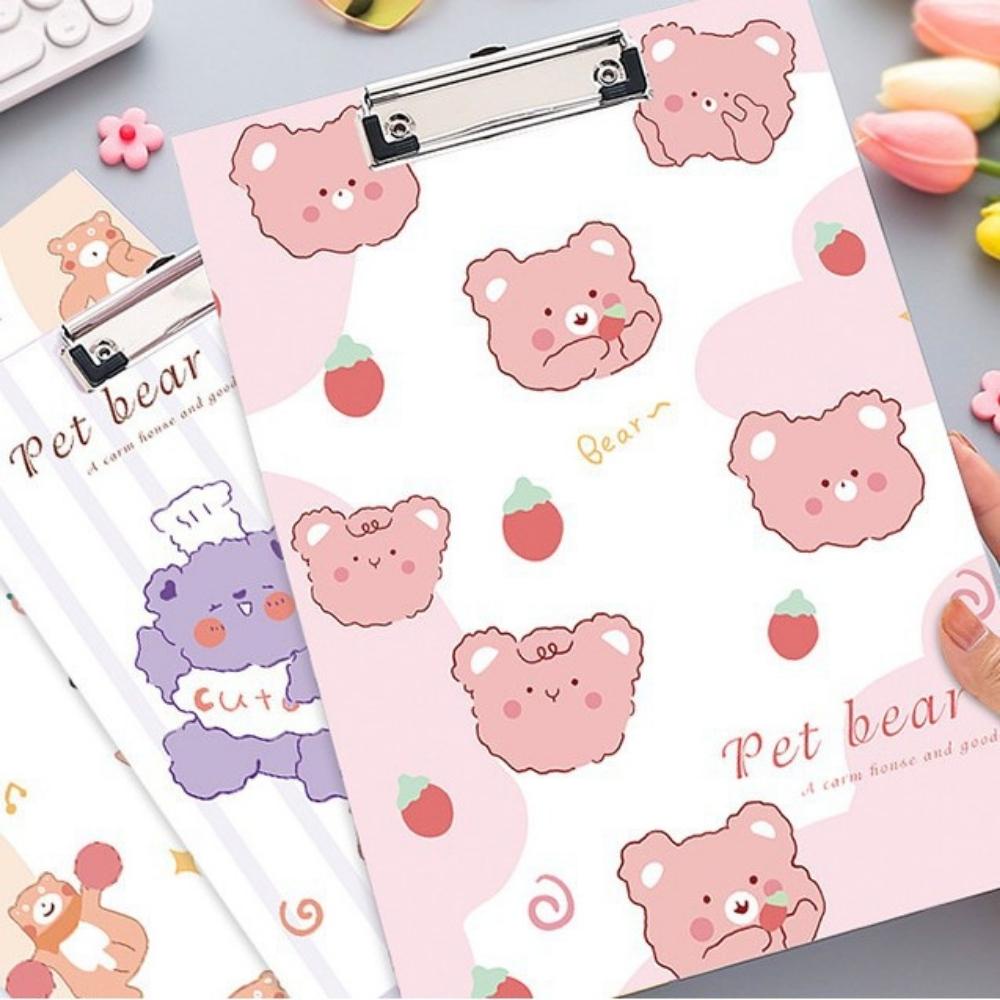 Bìa kẹp tài liệu A4 Pison bìa trình ký A4 kẹp giấy kẹp đề kẹp giữ tài liệu hình cute dễ thương có kèm thước kẻ
