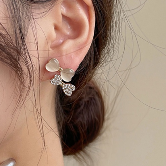 Đôi Khuyên Tai Dài Hình Mắt Mèo Phong Cách Hàn Quốc Thời Trang Cho Nữ